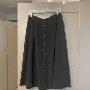 Black high-waisted skirt